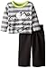 Gerber Graduates Baby Boys' Grey Dino Long Sleeve Top and Black Pant Set, Grey Dino, 12 Months