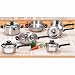 17pc Stainless Steel Waterless Cookware Set