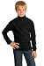 Youth Interlock Knit Mock Turtleneck, Color: Black, Size: Large