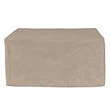 Budge English Garden Square Patio Table Cover P5A25PM1, Tan Tweed (28 H x 58 L x 58 W)