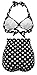 Angerella Womens Swimwear Vintage Polka Dot High Waisted Swimsuits Bathing Suits Black US6-8=Tag Size L