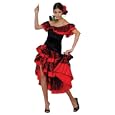 Spanish Senorita Flamenco Salsa Dancer Fancy Dress Costume S 8-10'