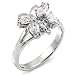 Butterfly Engagement CZ Silver Ring - size 5