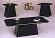 Black Wood Grain Finish 3pc Occasional Table Set By Coaster Furniture