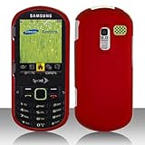 Samsung Restore M570 Cell Phone Rubber Feel Red Protective Case Faceplate C ....