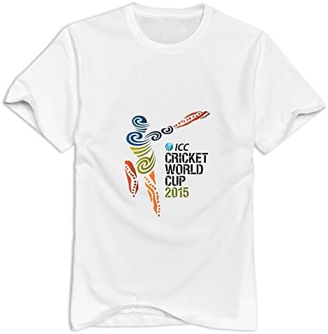 White ICC Cricket World Cup 2015 Logo Roundneck T-shirt For Men Size XXL