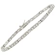 Sterling Silver Simulated Diamond CZ Bracelet