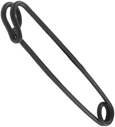 Made in USA Black Glossy Enamel Mens Collar Bar Safety Pin 2" Ky and Co