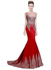 Mermaid Cocktail Polyester Sleeveless Evening Dress/Bridesmaid Dress/Wedding Party Dress  with a Brush/Sweep Train 