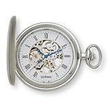 Gotham Men's Silver-Tone Mechanical Pocket Watch with Desktop Stand # GWC14037S-ST