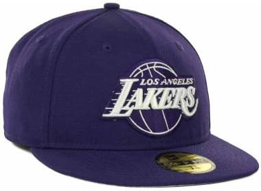 Los Angeles Lakers New Era 5950 Fitted Size 7 5/8 NBA Hat Cap - Gold Sticker Attached