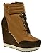 Qupid Westwood-01, Cute Designer Look Lace Velcro Sneaker Wedge - ON SALE