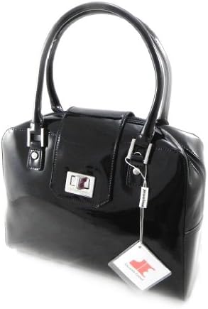 Leather bag 'Jacques Esterel' black lacquer.