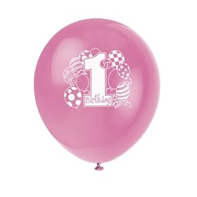 1st Birthday Balloons - Pink Shades