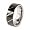 Grooved Polished Black Plated Tungsten Carbide Ring (8 mm) - Size 8.0