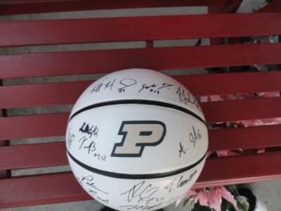 2011 Purdue Boilermakers Team Signed Logo Basketball - Autographed College Basketballs