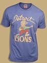 Junk Food NFL Football Detroit Lions Vintage Blue Mens T-shirt Tee