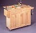 Kitchen & Housewares : Wood Top Natural Kitchen Cart with Breakfast Bar