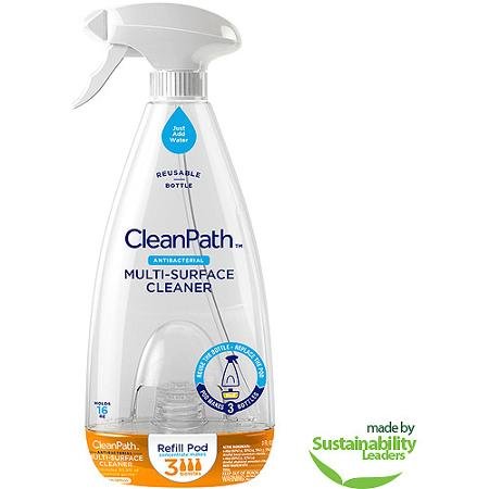 CleanPath Sun Lemon Antibacterial Multi-Surface Cleaner with Refill Pod, 2 pc