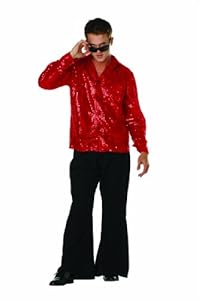RG Costumes Disco Inferno Shirt, Red, Small (32-34)