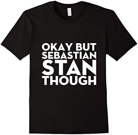 Men's Funny saying Sebastian Stan T-shirt Medium Black