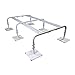 Quick-Sling QSSS1006-12 Super Stand, 2 Sets Type A 36" Hat Flange Cross Rail, 12" x 12", 1.5" x 1.5", U Bars, Rubber Roof Friendly, 12" Height, 59.75" Width, 89.875" Length, Steel
