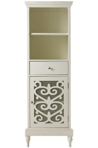 Haven Linen Storage Cabinet, 60Hx20Wx16D, ANTIQUE WHITE large image