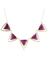 Kensie "Ice Ice Baby" Gold-Plated Triangle Collar Necklace, 18"