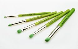 Smokey Eyes 5 Piece Eco-Friendly Makeup Brush Set - Green Bambu Professional Line