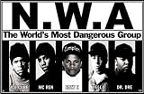 NWA Rap Music Poster 34 X 22  / Dr. Dre Easy E Ice Cube