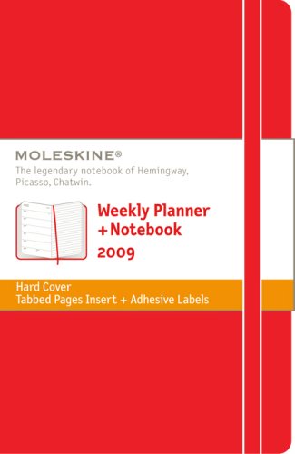 Moleskine Weekly Notebook 12 Months  Hard Red Cover Pocket