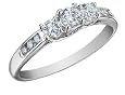 Diamond Ring 1/2 Carat (ctw) in 10K White Gold - IGI Certified