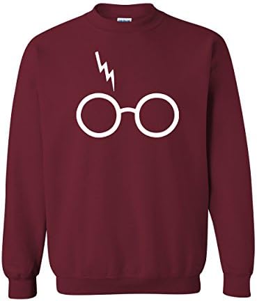 Harry Potter Sweatshirt, Lightning Glasses Sweater(Medium,Black)