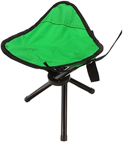 Foocc Camping Hiking Fishing Picnic BBQ Folding Foldable Stool Tripod Chair(Green)