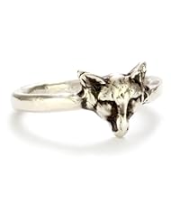 Pyrrha "talisman" Sterling Silver Mini Fox Head Ring