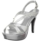 Touch Ups Women's Benita Platform Sandal,Silver Glitter,9 M US
