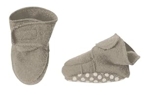 Disana Organic Boiled Wool Booties - Grey - 8-12 Months