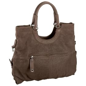 BCBG Max Azria Femme Fatale Large Croc-Embossed Tote