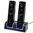 eForCity REMOTE CONTROLLER CHARGER+2 BATTERY PACKS Compatible with WII GAME