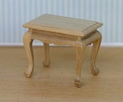 Dollhouse Miniature Natural Finish Side Table