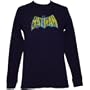Batman Distressed Logo Mens Long Sleeve Thermal T-Shirt