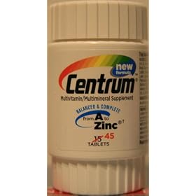 Centrum 45 Tablet Bottle of Multivitamin Supplements