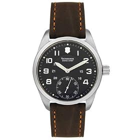 Swiss Army Men's Ambassador XL Mechanical Manual Wind Leather Watch #24151