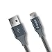 iPhone Cable , IMKEY Apple MFi Certified 6.5 Feet Braided Lightning to USB Cable for iPhone 6S / 6 Plus, iPhone SE, iPhone 5S 5C 5, iPad, iPod - (Gray)