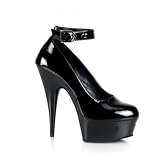 Produkt-Bild: Plateau Pumps Fesselriemchen schwarz Lack