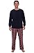 Del Rossa Men's Flannel Pajama Set, Knit Top Cotton Pjs