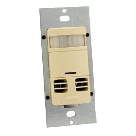 Leviton OSSMT-GDI Ultrasonic/Infrared, Multi-Technology Wall Switch Sensor, No Neutral, 2400 sq. ft. Major &amp; 400 sq. ft. Minor Motion Coverage, Ivory: Home Improvement