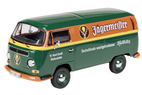 Dickie-Schuco 452586800 - Schuco - VW T2a J&auml;germeister 1:87 Bus, gr&uuml;n, Vitrine mit Touchbox