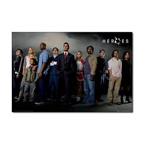 HEROES TV SHOW CAST - INCLUDING MASI OKA AS HIRO - OFFICIAL LICENSED LANDSCAPE - OFFICIAL TV/MOVIE WALL POSTER - 61cm x 91.5cm (24 x 36")