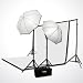 ePhoto Photography Video Muslin Backdrop Background Support Stand 2 Lights Umbrella 2 Muslins Lighting Kit by ePhotoInc H4051